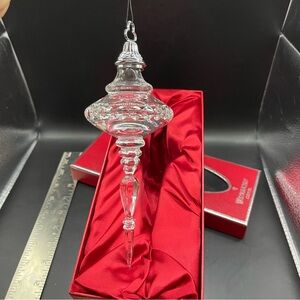 Waterford Crystal 2004 Spire Ornament, Waterford Snow Crystal Spire Ornament 8”